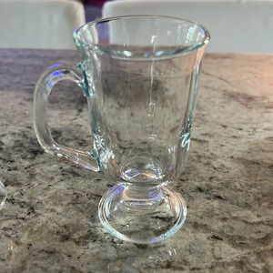 glass mugs. Irish coffee. Set of 4.